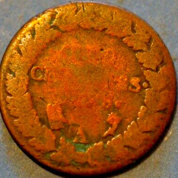 French Centimes Undetified 1854 Bronze Coin (D272) - Picture 2 of 2